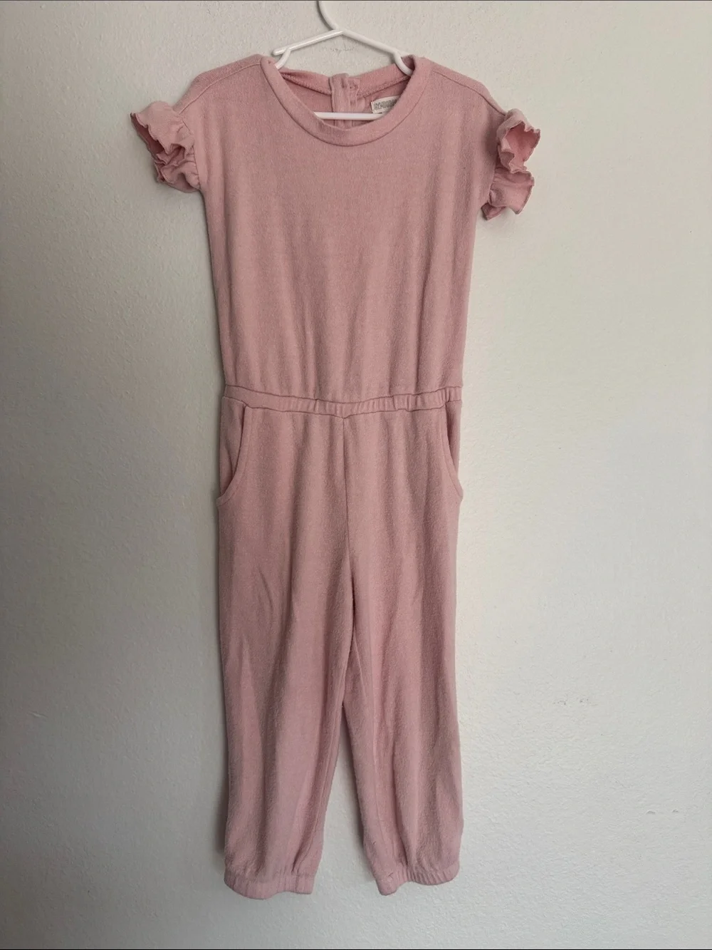 Gymboree Light Pink Short-Sleeve Romper with Ruffle Sleeves